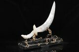 Polished Quartz Crystal Sword With Artistic Stand #206842-5